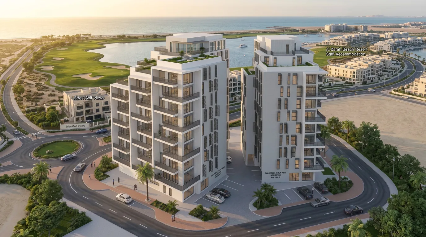 Exterior visual of a mid-rise residence